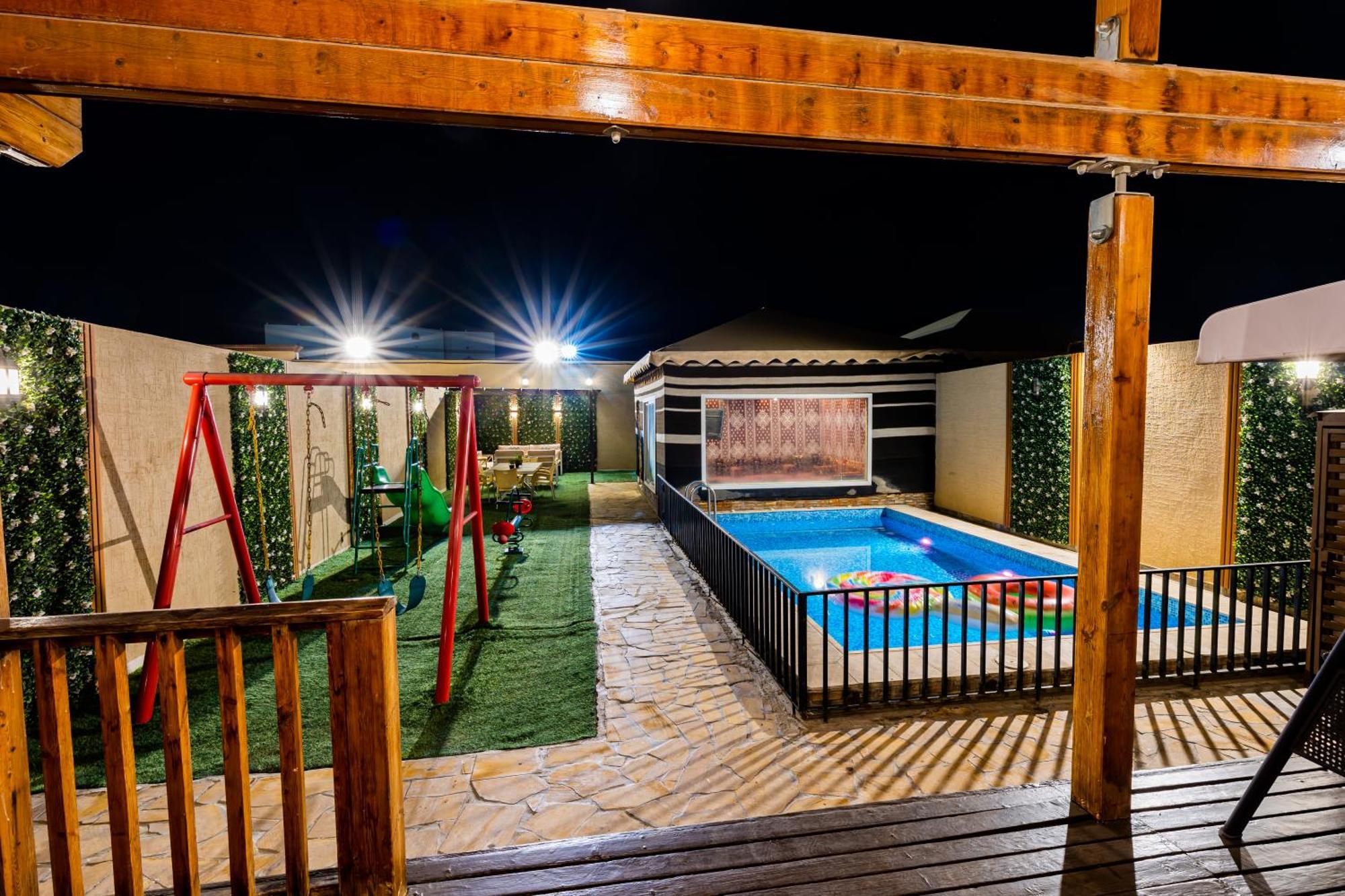 شاليهات الكوخ السويسري وأكوابارك Villa Ash Shishah Esterno foto